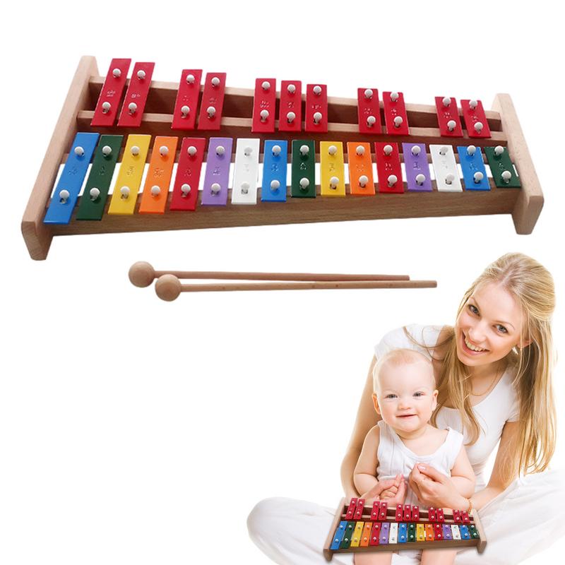 Kids Education Bell - 赤ちゃんのためのxylophoneハンドベル、カラフルな情熱、子供のための教育玩具、音楽楽器、子供のためのクリスマスギフト、27ノート