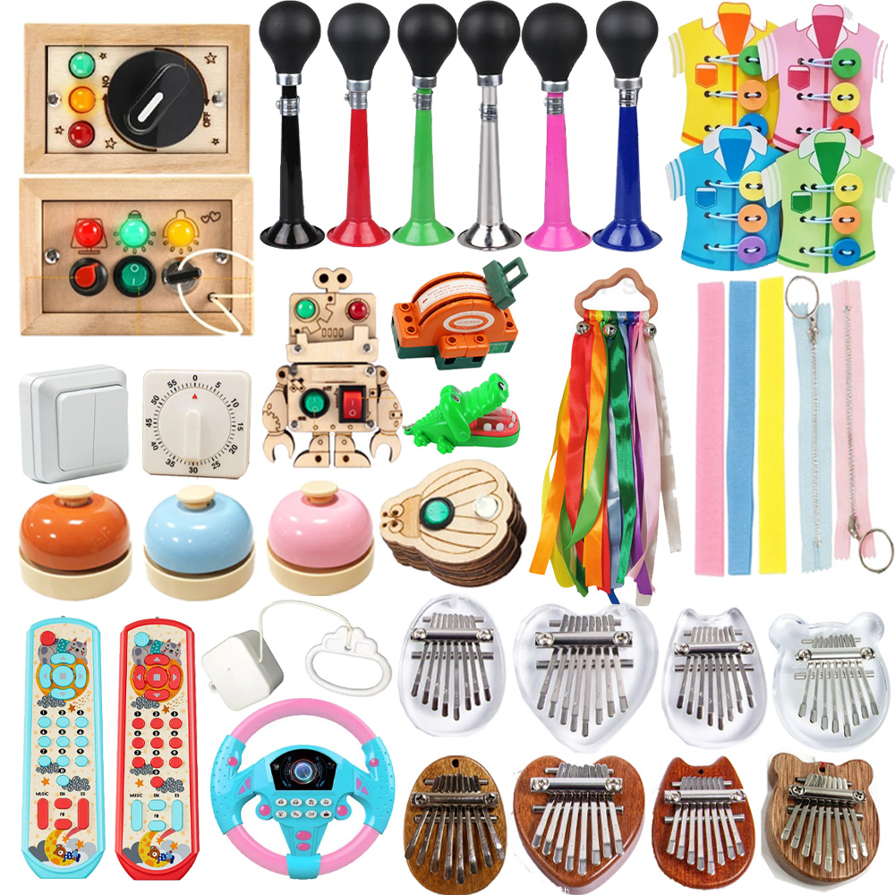 Kids Educational Box - 1ピースDIYモンテッソーリビジーボード 子供の手作り早期教育玩具 生活技能トレーニングDIY木製ビジネスボード
