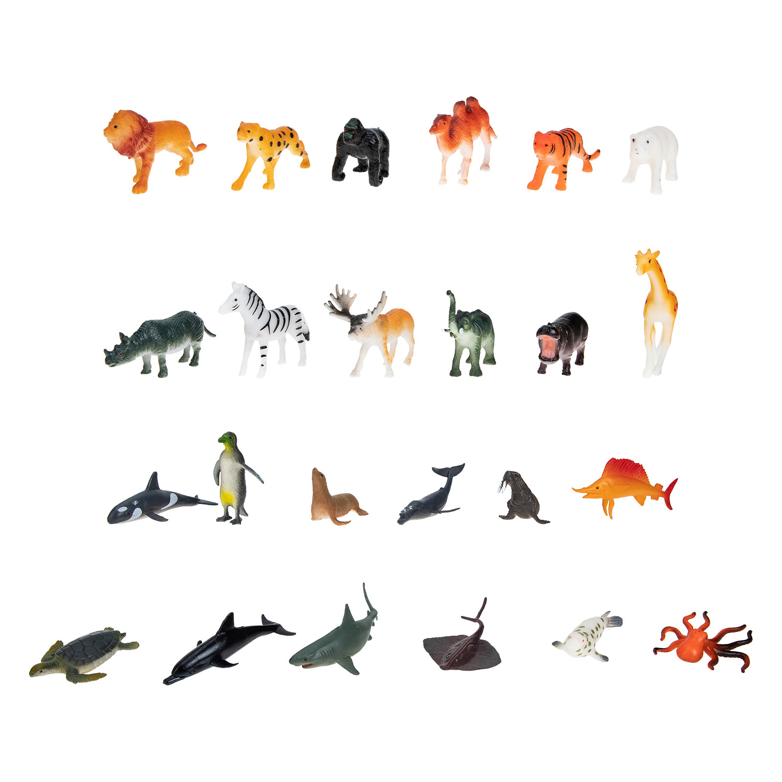 Kids Early Education Photos - 24個入り海洋動物プラスチックシミュレーションセットリアルな海洋生物早期教育用ホームデコレーション写真撮影用小道具誕生日プレゼント子供向け