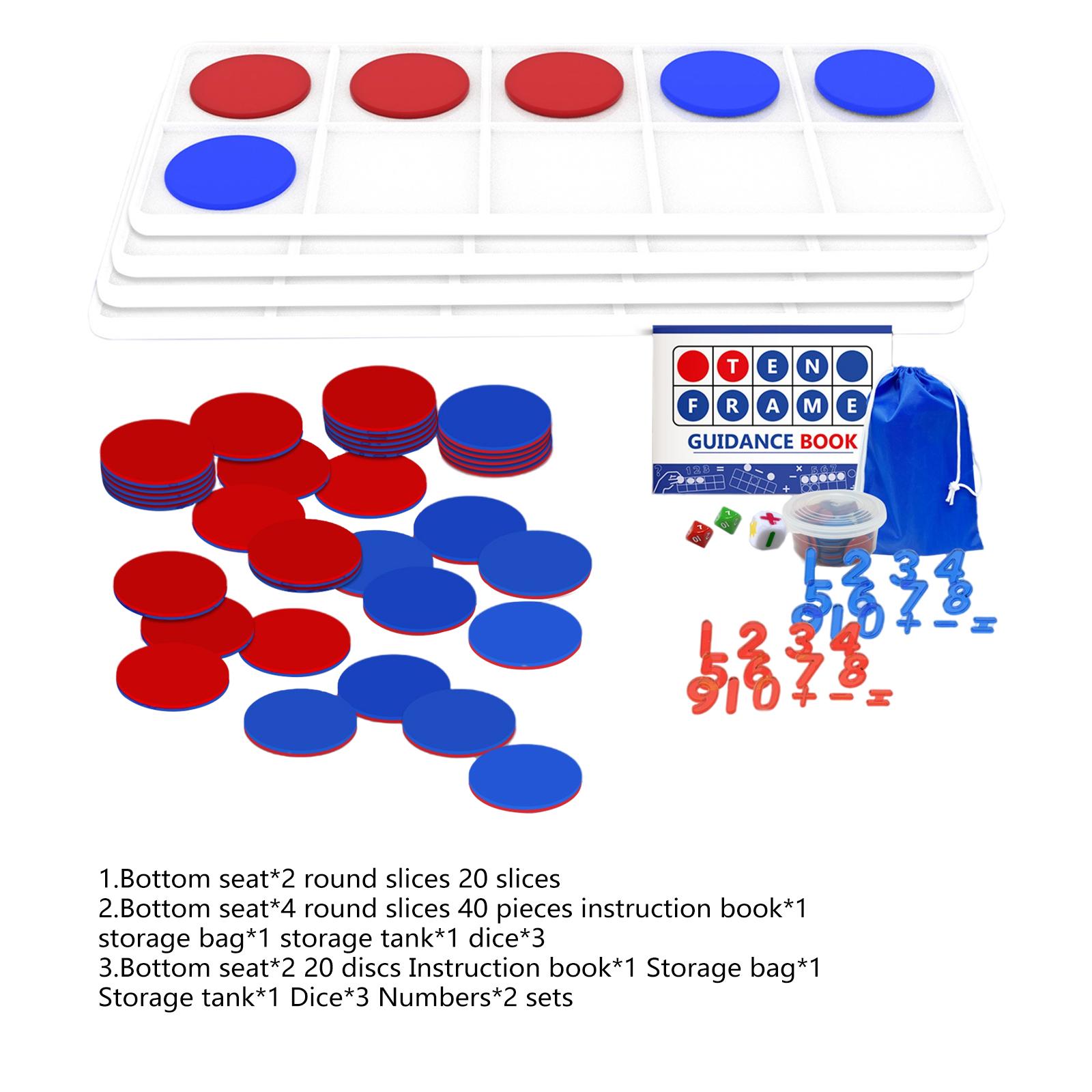 Math Manipulative Set - 巨大な10フレームセット 数学ツール 早期数学教材 幼稚園教育用