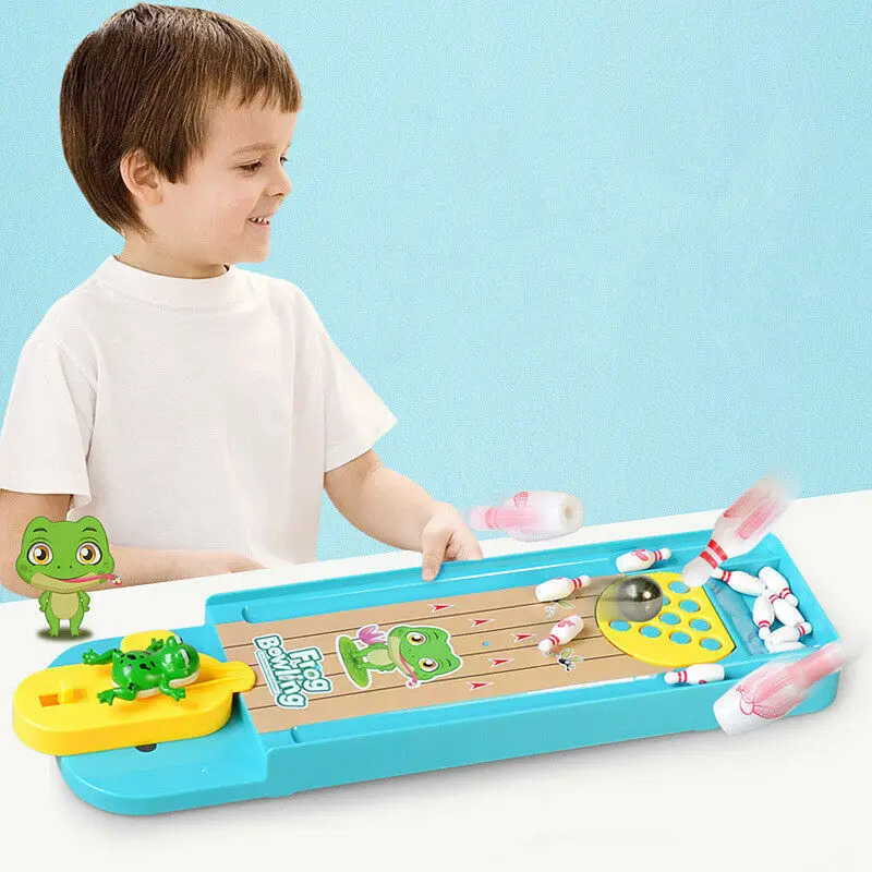 Kids Education Shows - カエルボウリングゲーム 子供用 教育STEMおもちゃ 親子屋内アクティビティ ストレス解消 デスクトップゲーム