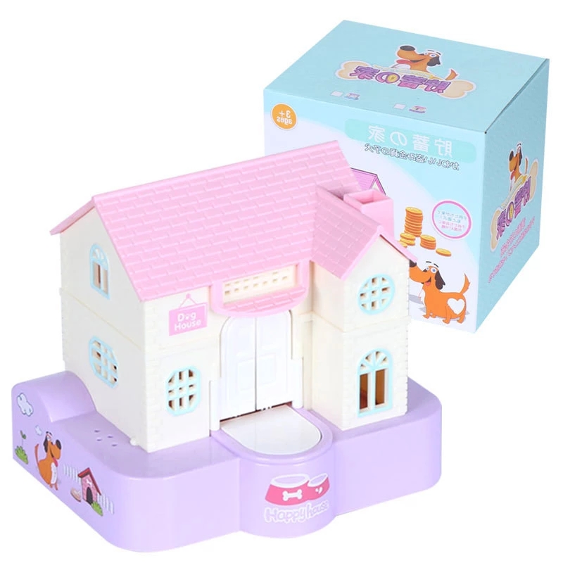 Kids Education Money - コインの形をしたお金の箱,かわいい犬の銀行,子供のためのテーブルの装飾,誕生日プレゼント,貯金箱