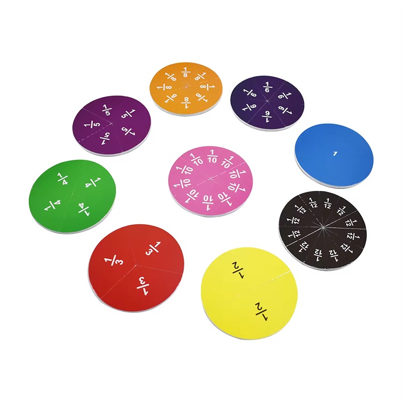 Math Manipulative Set - 初期数学開発ツール EVA 数学教材 丸型分数セット 学校用品 学生用