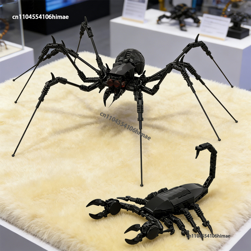 Kids Education Pdf - 新しい魔法のような不気味なクモ黒サソリモデル MOC ビルディングブロック DIY 教育建設玩具子供クリスマス誕生日ギフト