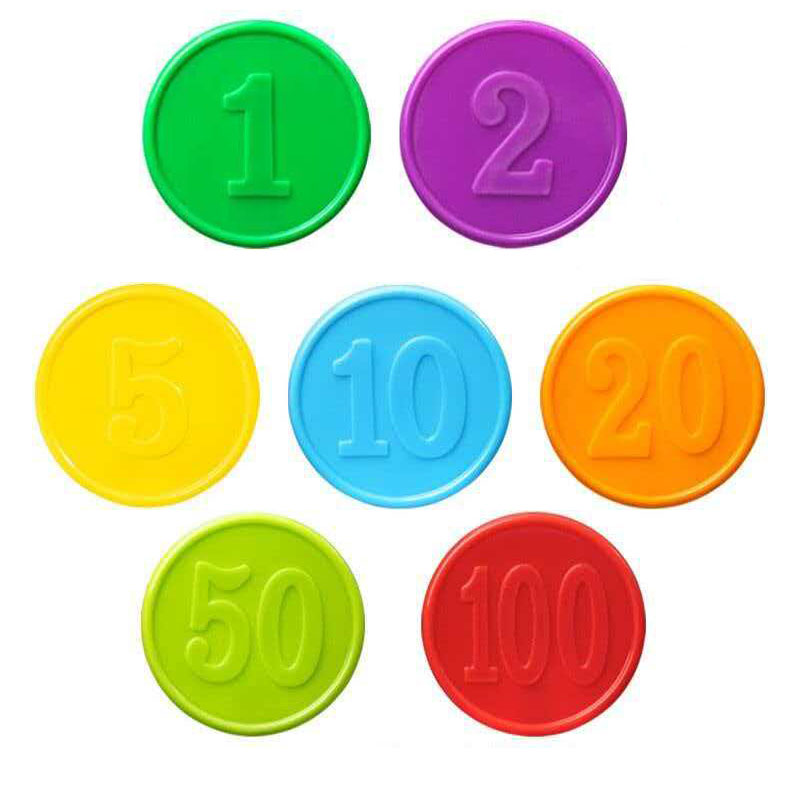 40 個のポーカーチップ数字付きカウントマーカー 38 ミリ - Math Manipulative Set のレビューと価格