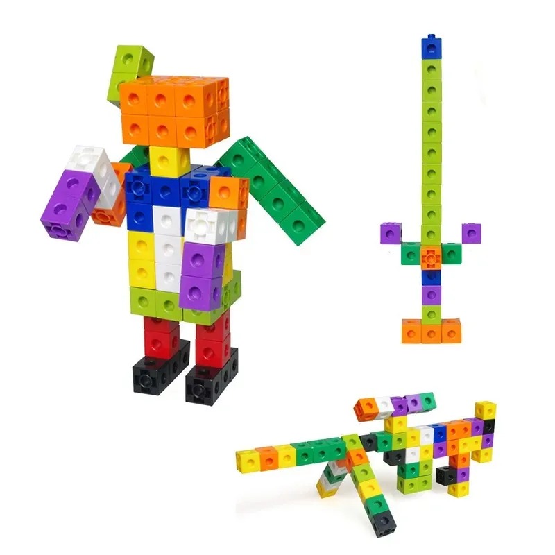 100個セット リンキングキューブ 数学教材 子供用学習カウ - Math Manipulative Set のレビューと価格