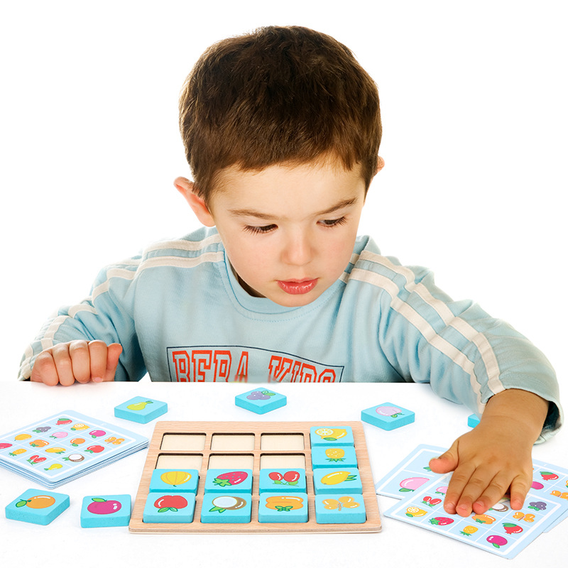 子供木製パズルボードゲームインスタント写真メモリチェスベビー - Kids Early Education Photos のレビューと価格