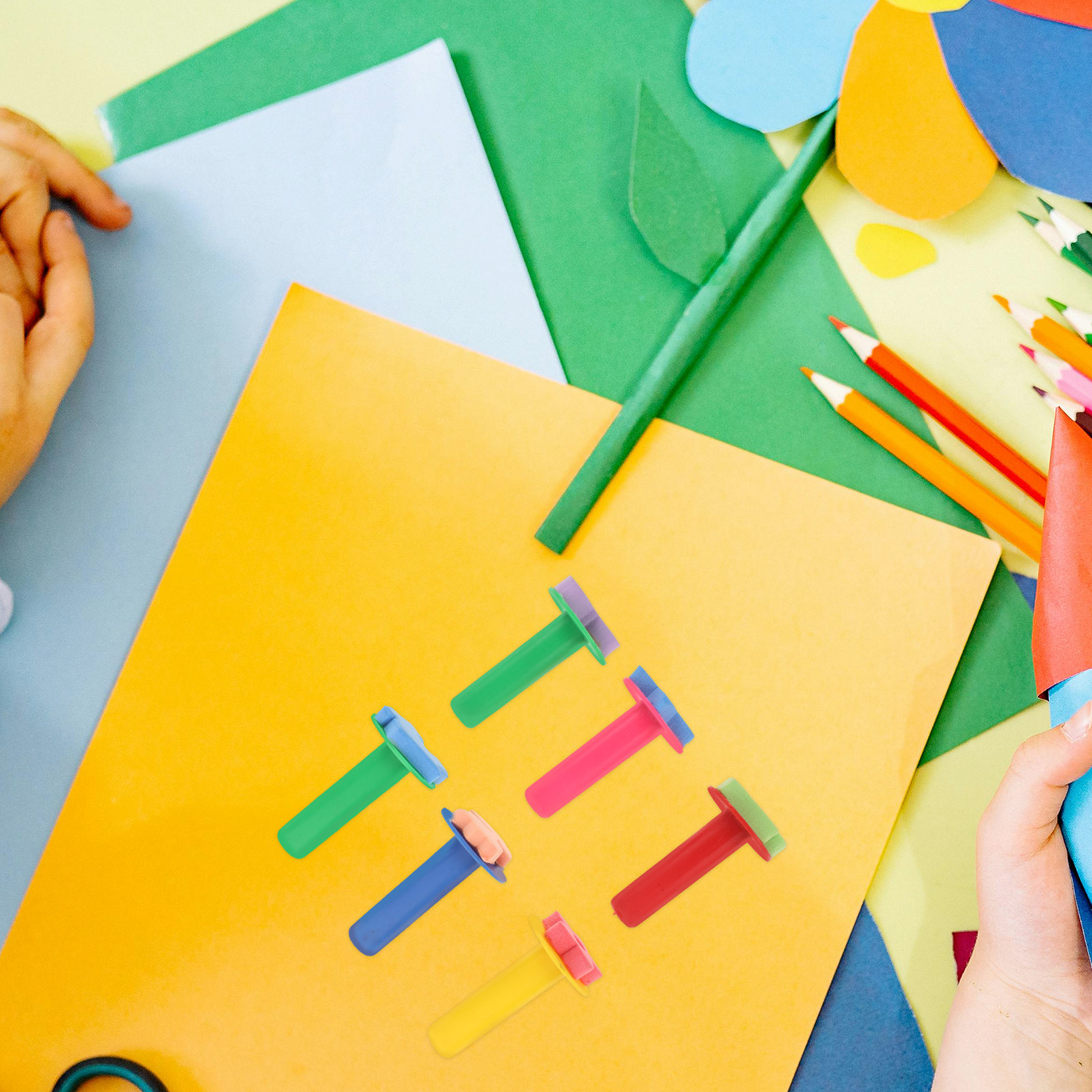 6個入り子供用スポンジスタンプセット 安全なEVAペイントブ - Kids Education Tools のレビューと価格