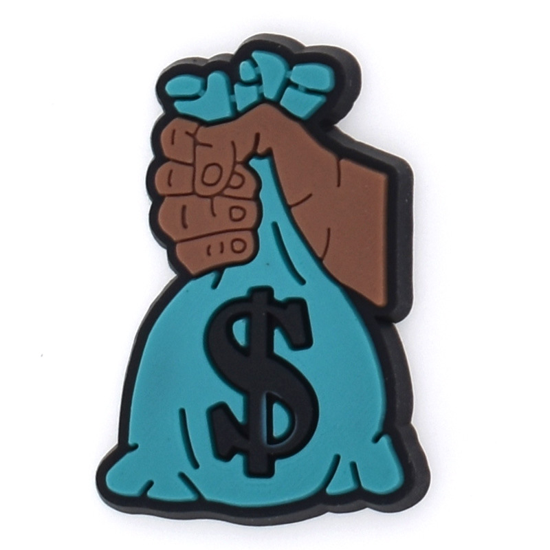 マネーシューズチャームクロックスアクセサリー DIY バッジ - Kids Education Money のレビューと価格