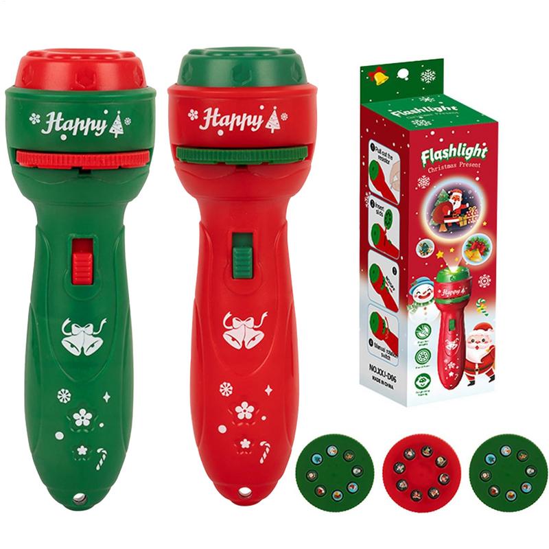 クリスマスハンドヘルド懐中電灯プロジェクターランプ早期教育玩 - Kids Education Images のレビューと価格