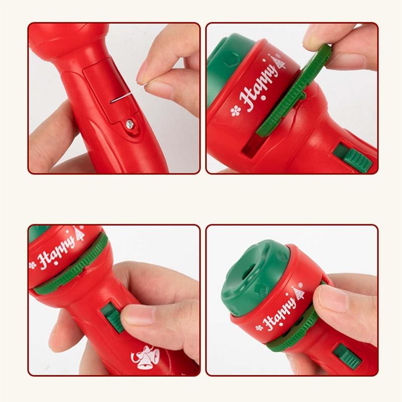 クリスマスハンドヘルド懐中電灯プロジェクターランプ早期教育玩 - Kids Education Images のレビューと価格