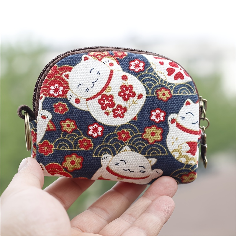女性のためのキャンバスのキーホルダー財布,小さなカードのオー - Kids Education Money のレビューと価格