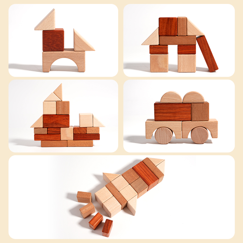 29ピース木製DIY組み立てブロック、新しいモンテッソーリ早 - Kids Educational Box のレビューと価格