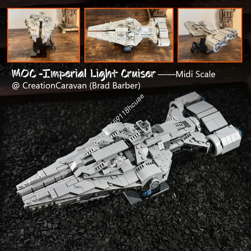 新しい 654 個 MOC 宇宙帝国軽巡洋艦ミディバージョン - Kids Education Pdf のレビューと価格