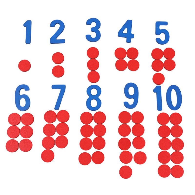 子供木製モンテッソーリ認知カード数カウント数学ゲーム知育玩具 - Math Manipulative Set のレビューと価格