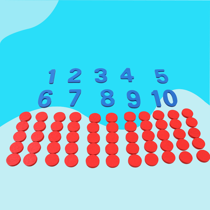子供木製モンテッソーリ認知カード数カウント数学ゲーム知育玩具 - Math Manipulative Set のレビューと価格