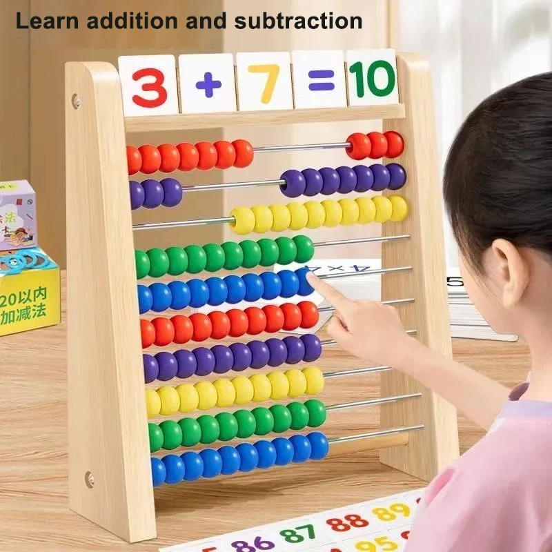木製カウントおもちゃそろばんモンテッソーリ教育数学おもちゃ子 - Abacus Counting Bead のレビューと価格