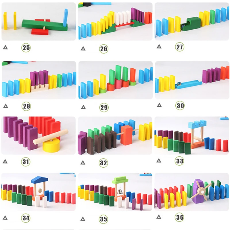モンテッソーリ-子供向けの木製レインボードミノおもちゃ,オル - Kids Educational Box のレビューと価格
