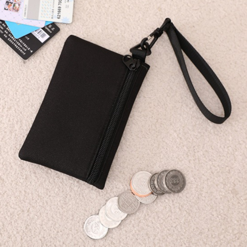 シンプルなジッパーキャンバスミニ小銭入れ無地マネーポケットか - Kids Education Money のレビューと価格