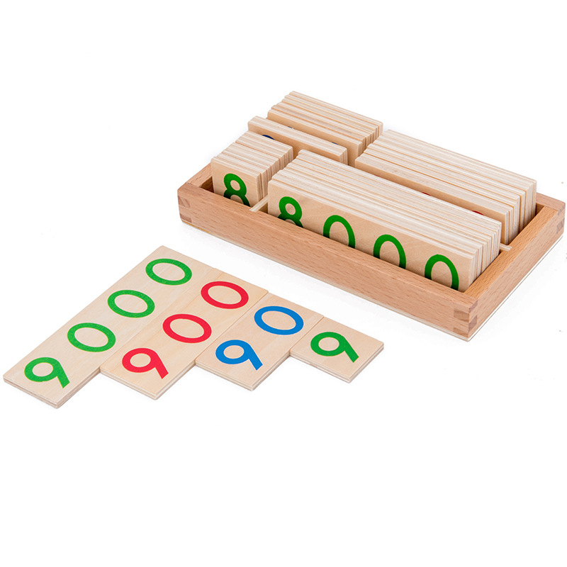 木製数字カード 1-9000 モンテッソーリ学習カード数学教 - Math Manipulative Set のレビューと価格