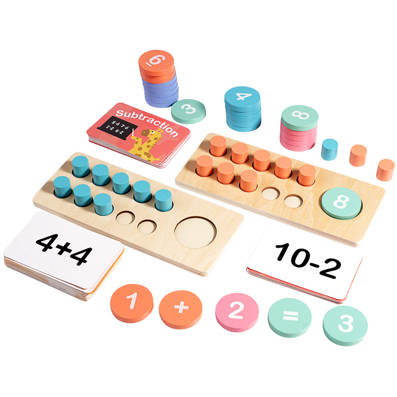 子供の木製数字ボード認知マッチング加算減算操作モンテッソーリ - Math Manipulative Set のレビューと価格