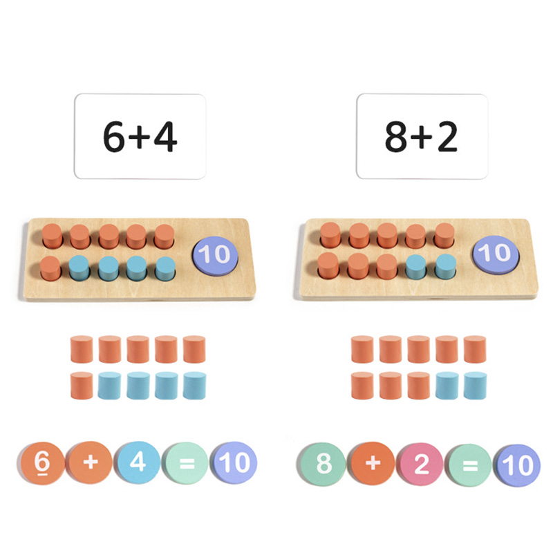 子供の木製数字ボード認知マッチング加算減算操作モンテッソーリ - Math Manipulative Set のレビューと価格