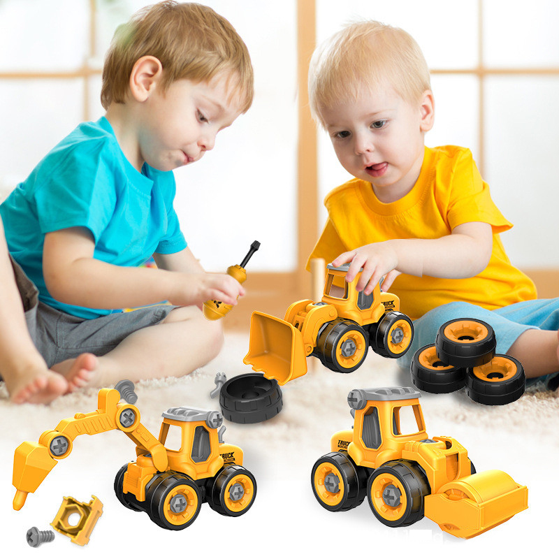 ナット分解ロードアンロードエンジニアリングトラック掘削機ブル - Kids Education Tools のレビューと価格