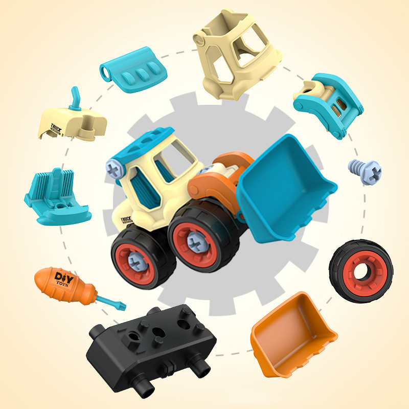 ナット分解ロードアンロードエンジニアリングトラック掘削機ブル - Kids Education Tools のレビューと価格