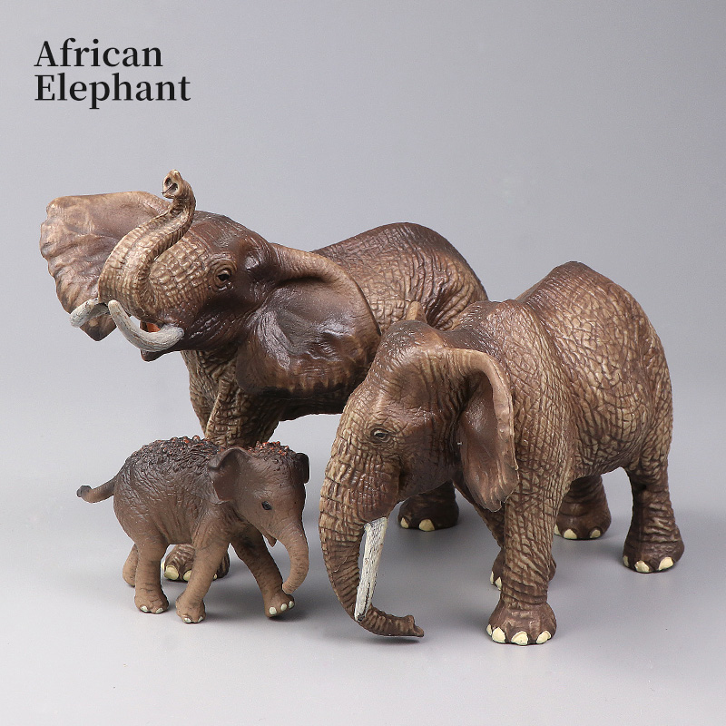 アフリカの野生動物ビッグマンモス象モデルシミュレーションアク - Kids Educational Box のレビューと価格