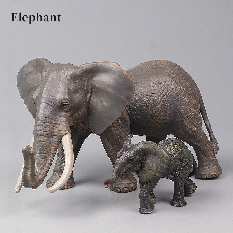 アフリカの野生動物ビッグマンモス象モデルシミュレーションアク - Kids Educational Box のレビューと価格