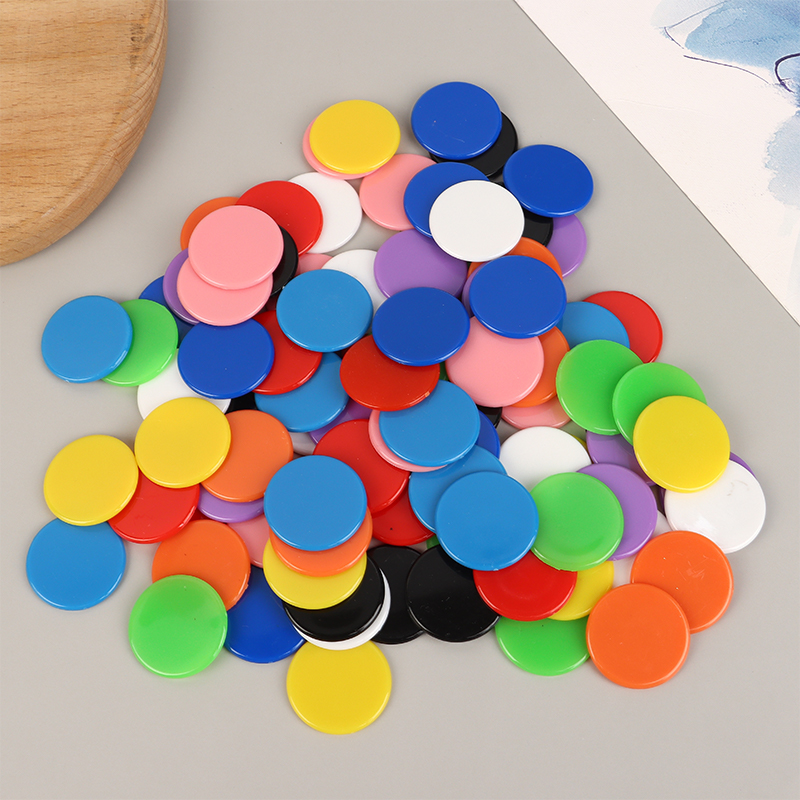 100 個のカウンティングチップセット 25 ミリメートルカ - Math Manipulative Set のレビューと価格
