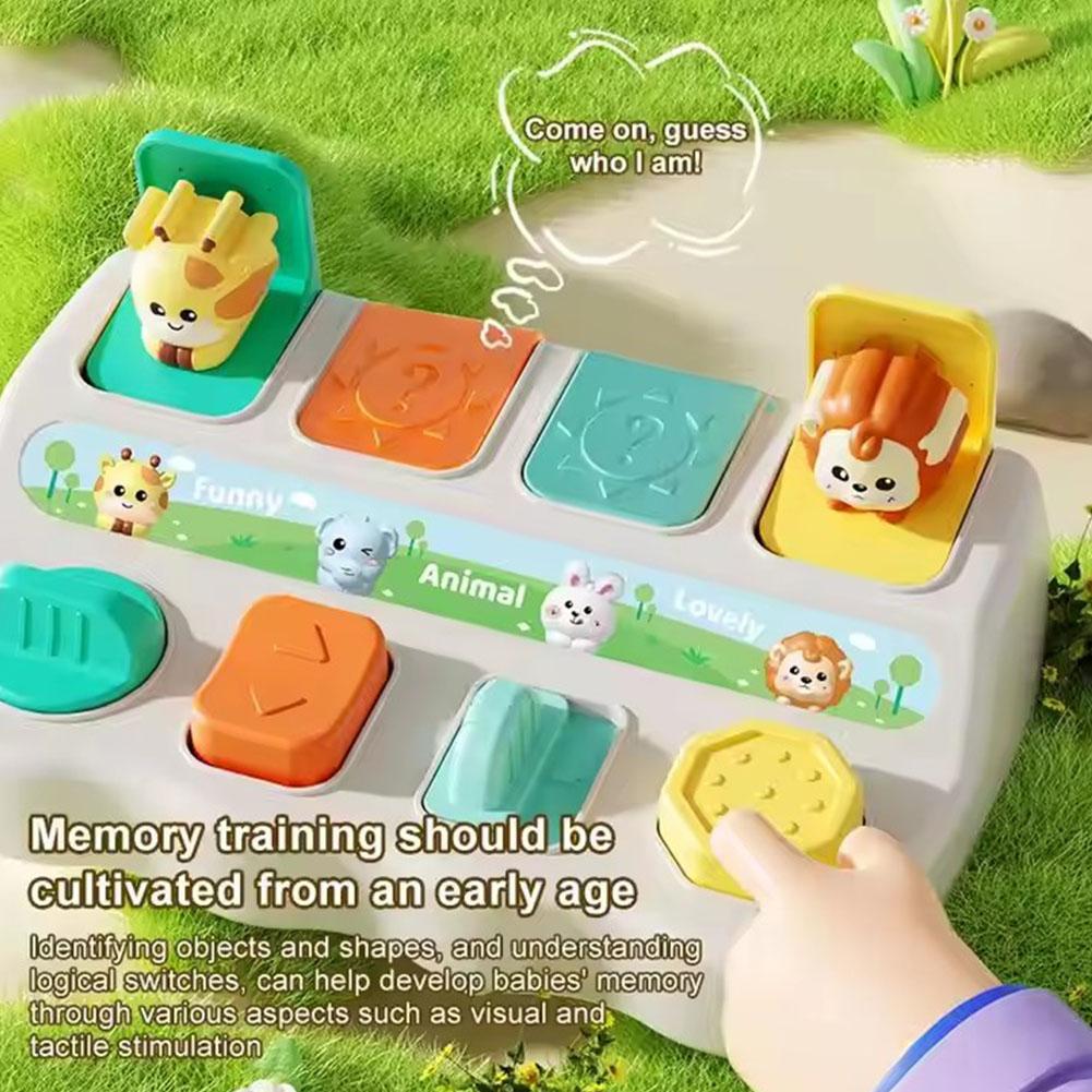 インタラクティブなポップアップ動物おもちゃ 子供用かくれんぼ - Kids Educational Box のレビューと価格