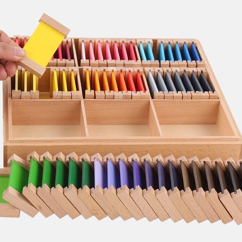【在庫あり】1/2/3 カラーボード木製就学前おもちゃモンテ - Kids Educational Box のレビューと価格