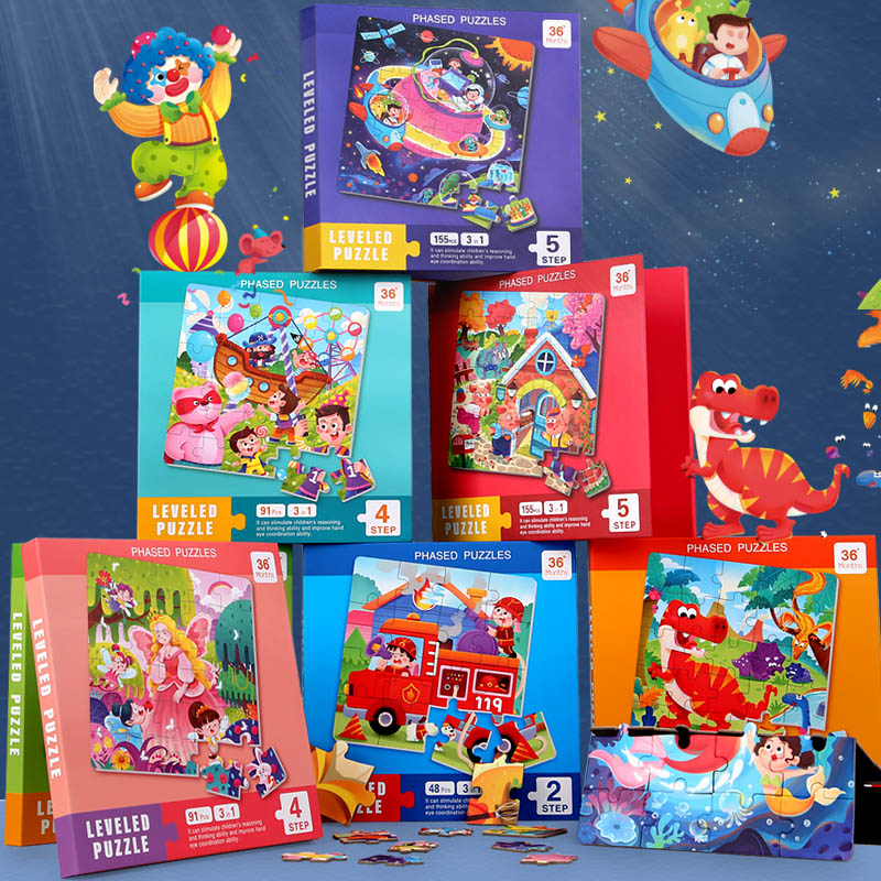 子供用磁気木製パズル漫画柄ビジーブックジグソーパズルゲーム子 - Kids Educational Box のレビューと価格