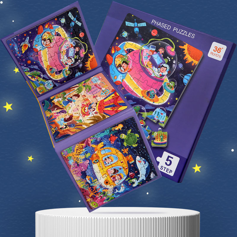 子供用磁気木製パズル漫画柄ビジーブックジグソーパズルゲーム子 - Kids Educational Box のレビューと価格