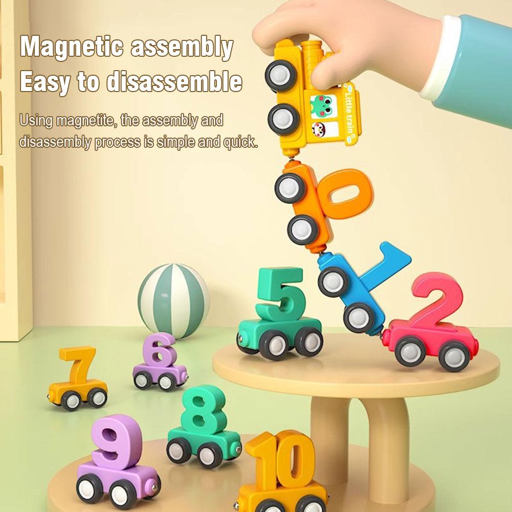 モンテッソーリ教育玩具 トレインセット 木製 磁石式 数字ト - Kids Educational Box のレビューと価格