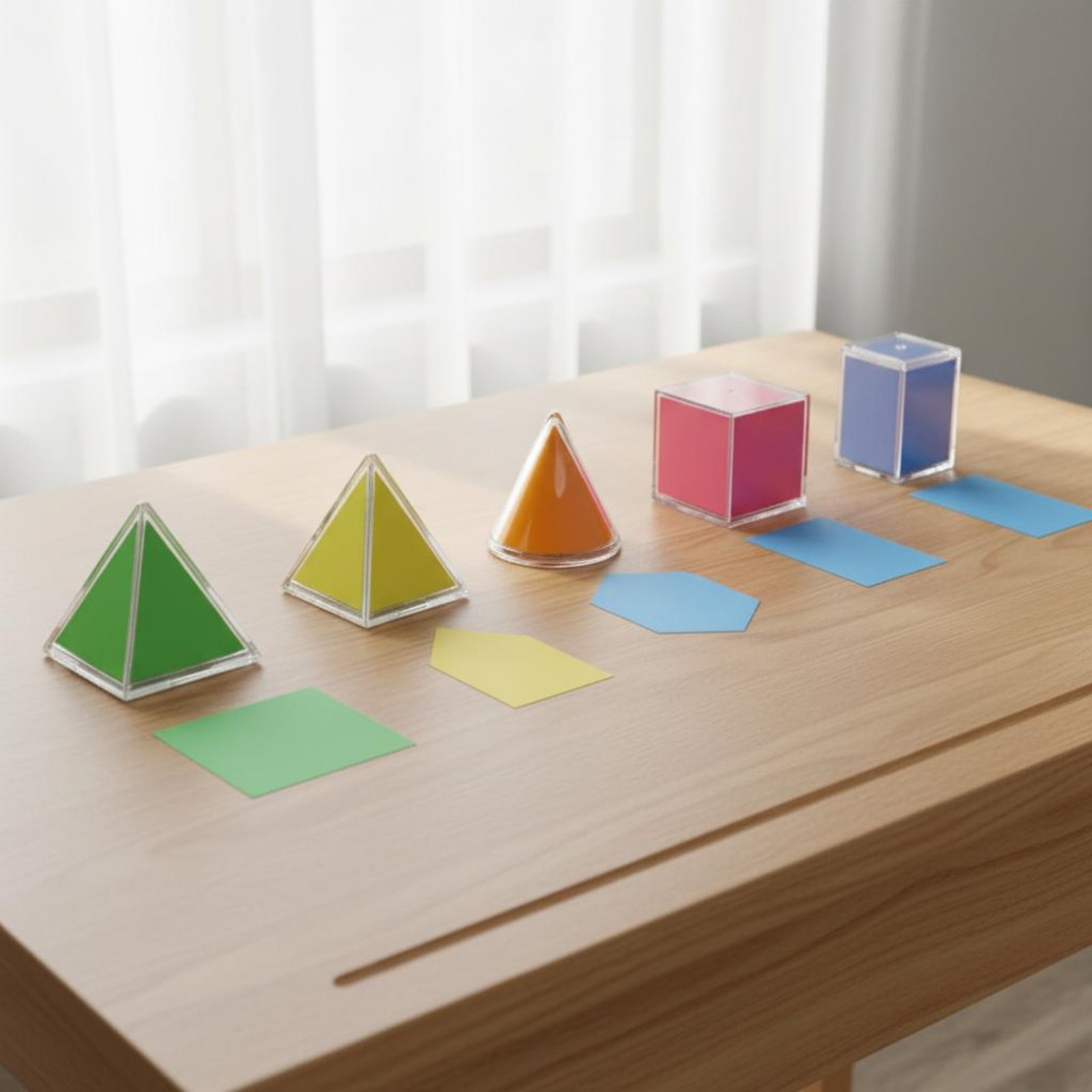 8個の透明な幾何学的立体図形、実践学習用透明幾何学モデル、数 - Math Manipulative Set のレビューと価格