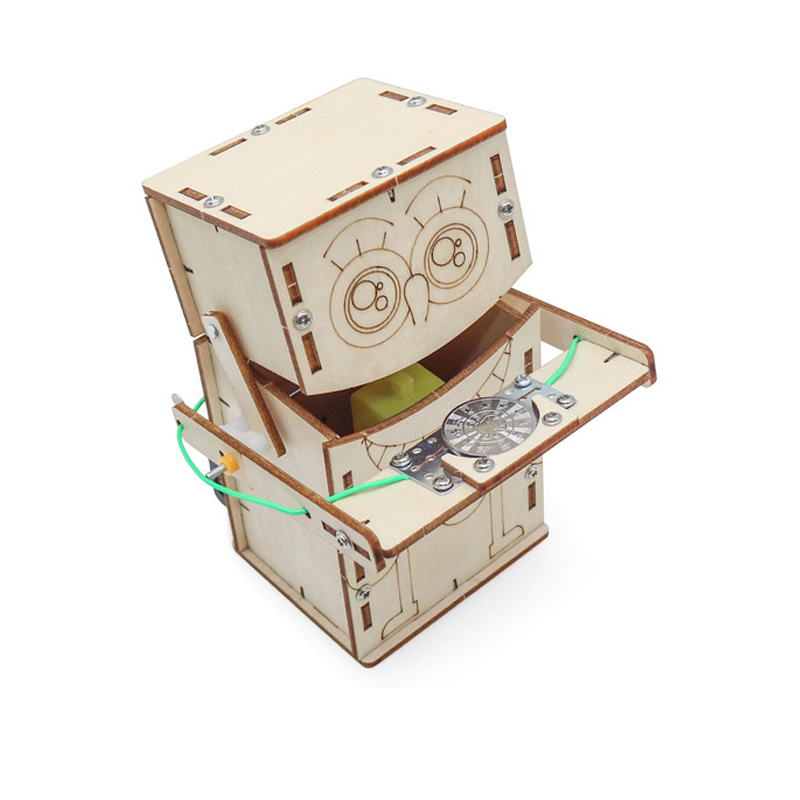 木製電動食べるコインロボット DIY モデル & 組み立て玩 - Kids Education Money のレビューと価格