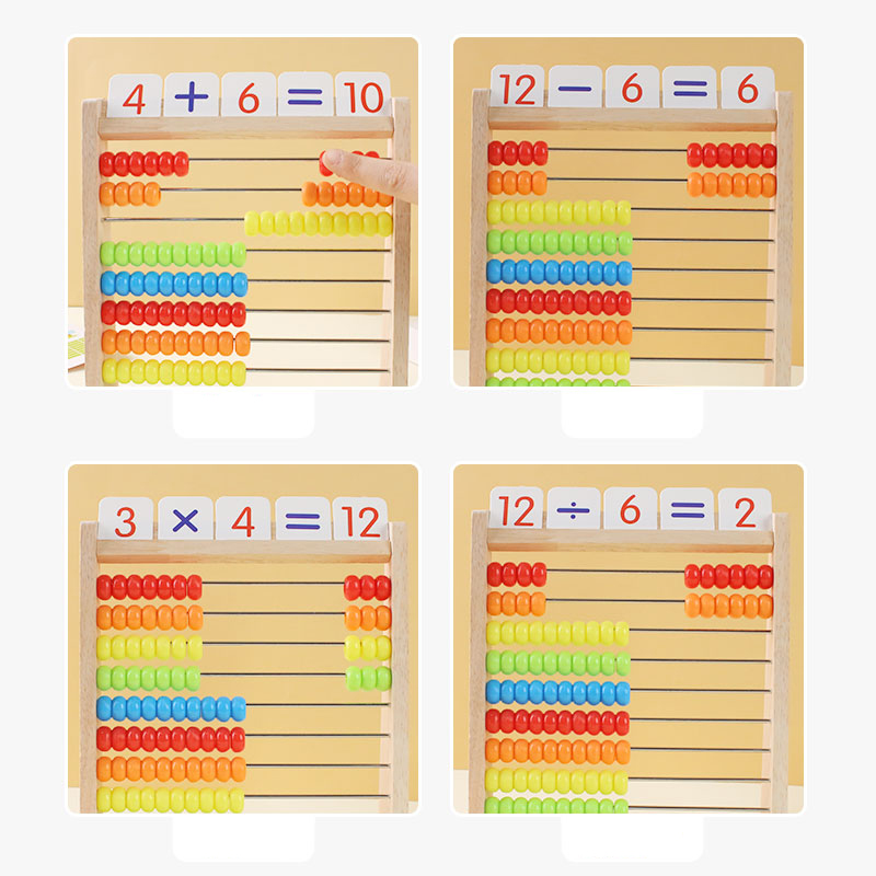 木製カウントおもちゃそろばんモンテッソーリ教育数学おもちゃ子 - Math Manipulative Set のレビューと価格