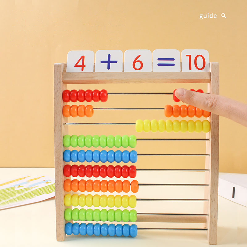 木製カウントおもちゃそろばんモンテッソーリ教育数学おもちゃ子 - Math Manipulative Set のレビューと価格