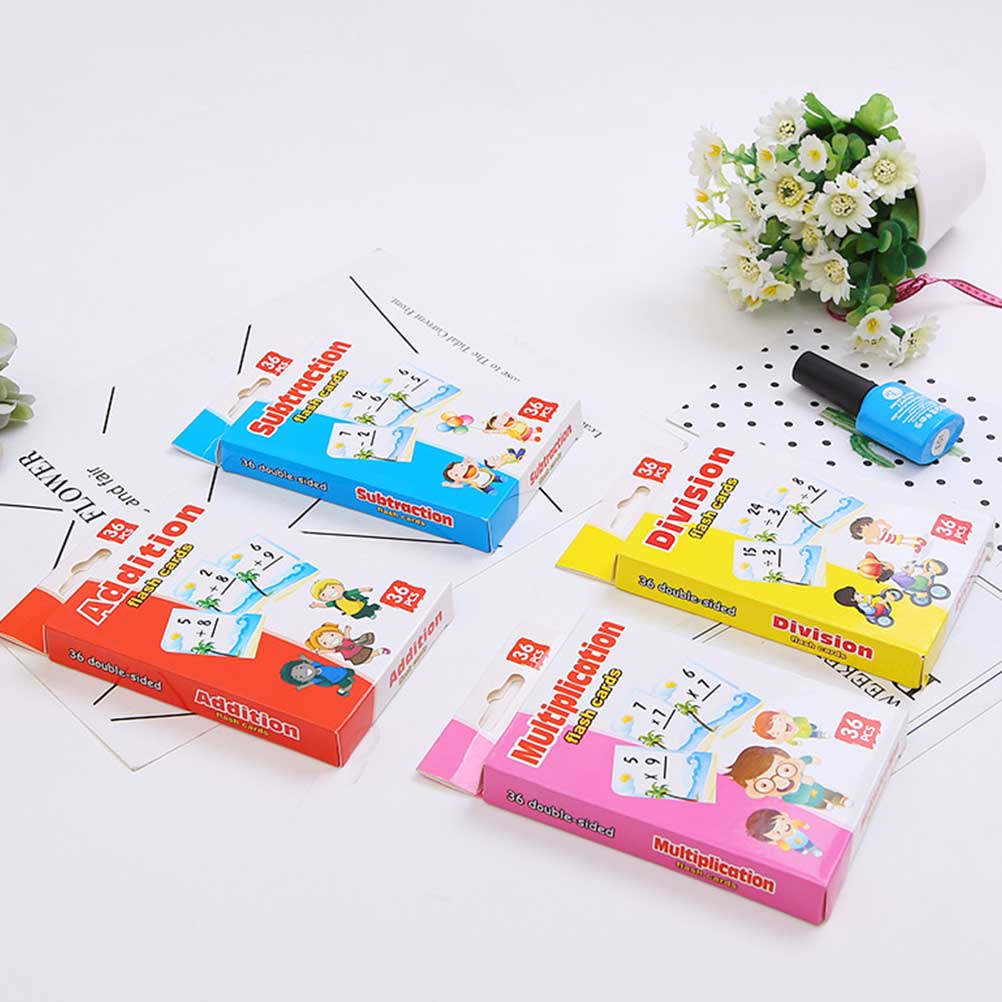 4箱入り子供用数学学習カード 幼児教育 幼稚園ゲーム キッズ - Kids Education Tools のレビューと価格