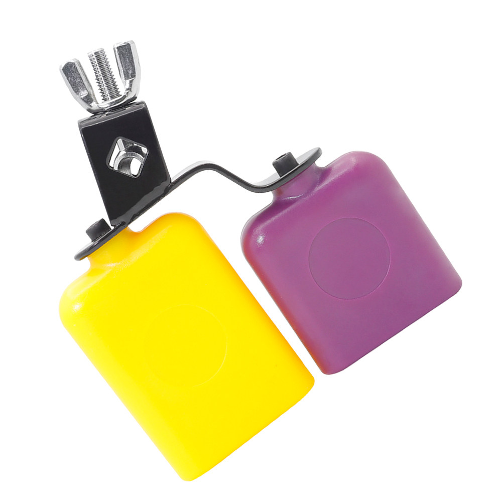 黄色と紫の四角い木製フィッシュベル、牛鈴、ピッチパーカッショ - Kids Education Bell のレビューと価格