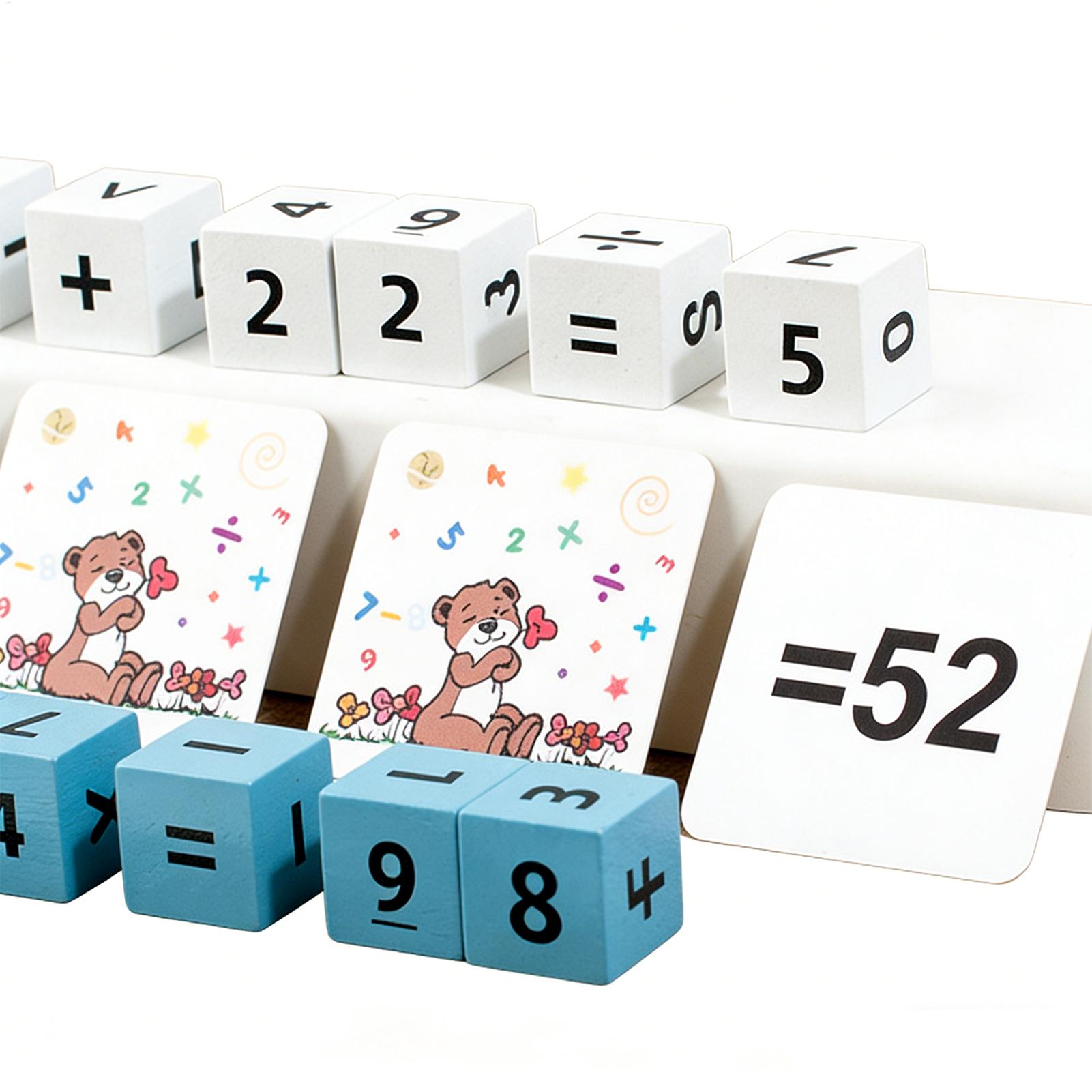 木製数字ブロックパズルモンテッソーリ教育玩具子供学習数学操作 - Math Manipulative Set のレビューと価格