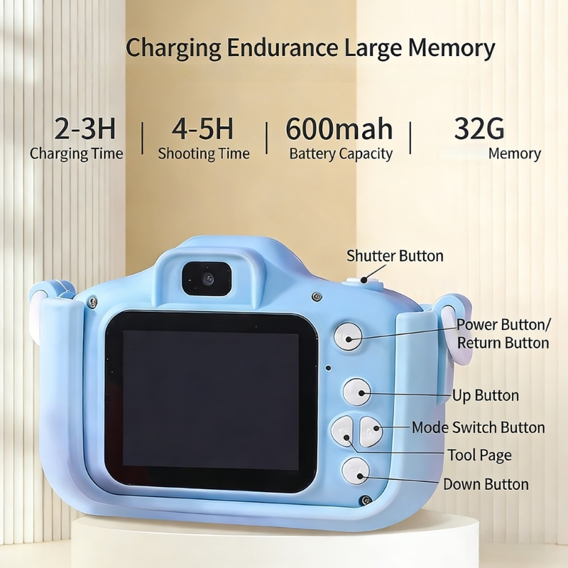 充電式キッズカメラおもちゃ高精細ビデオ写真幼児教育デジタルカ - Kids Early Education Photos のレビューと価格