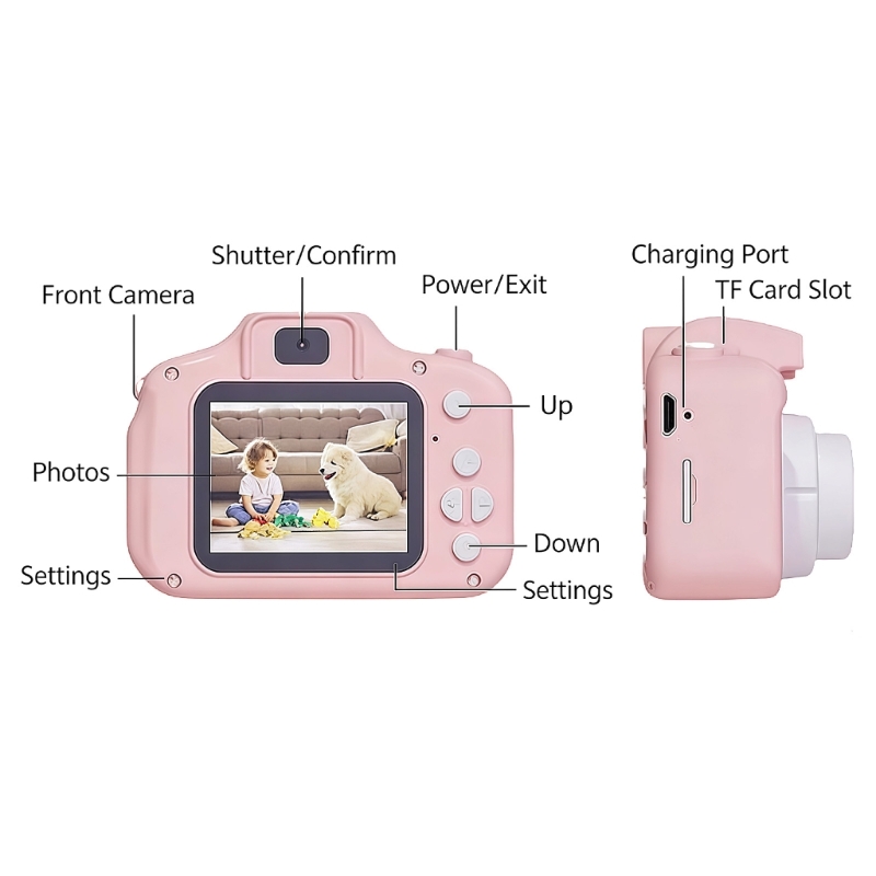 充電式キッズカメラおもちゃ高精細ビデオ写真幼児教育デジタルカ - Kids Early Education Photos のレビューと価格